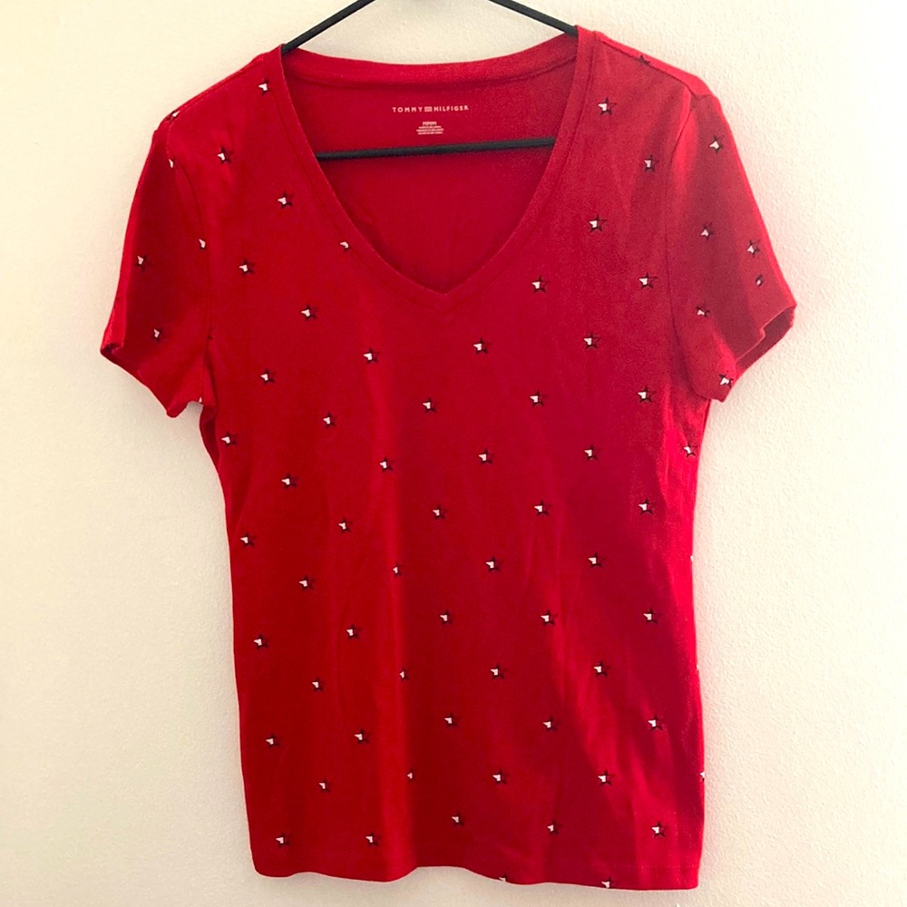 Tommy Hilfiger Star Print TShirt Top Sz M
